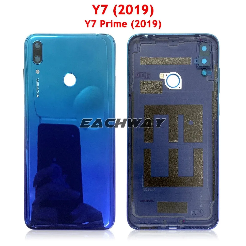 New For Huawei Y7 2019 Y7 Pro 2019 Y7 Prime 2019 Back Battery Cover Rear Housing Y7 2019 Case Y7 Pro 2019 Battery Cover