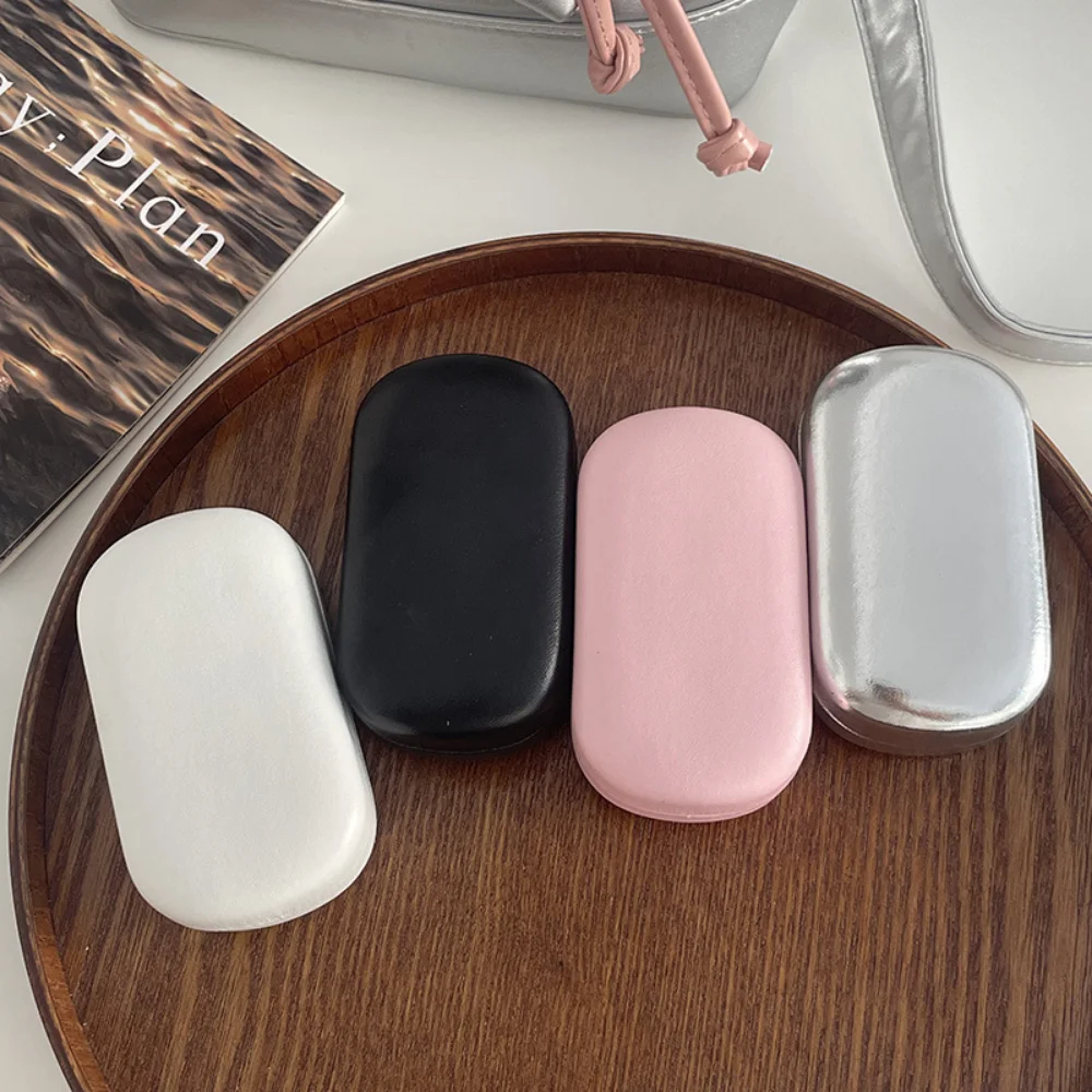 Smooth Pocket Portable Mini Contact Lens Case Easy Carry Colored Lenses Pupil Storage Box Mirror Container Lentes Travel Kit