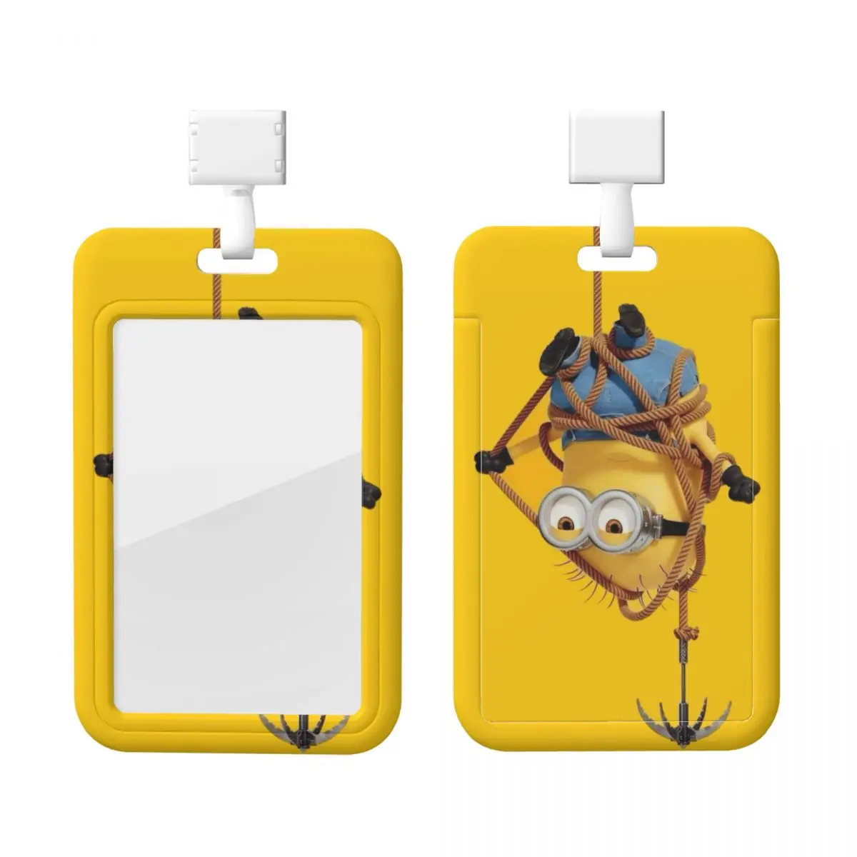 

Custom M-Minions Credit Card Holders Neck Strap Lanyard ID Badge Card Holder Funny Cartoon Factories Engineers Card Holder