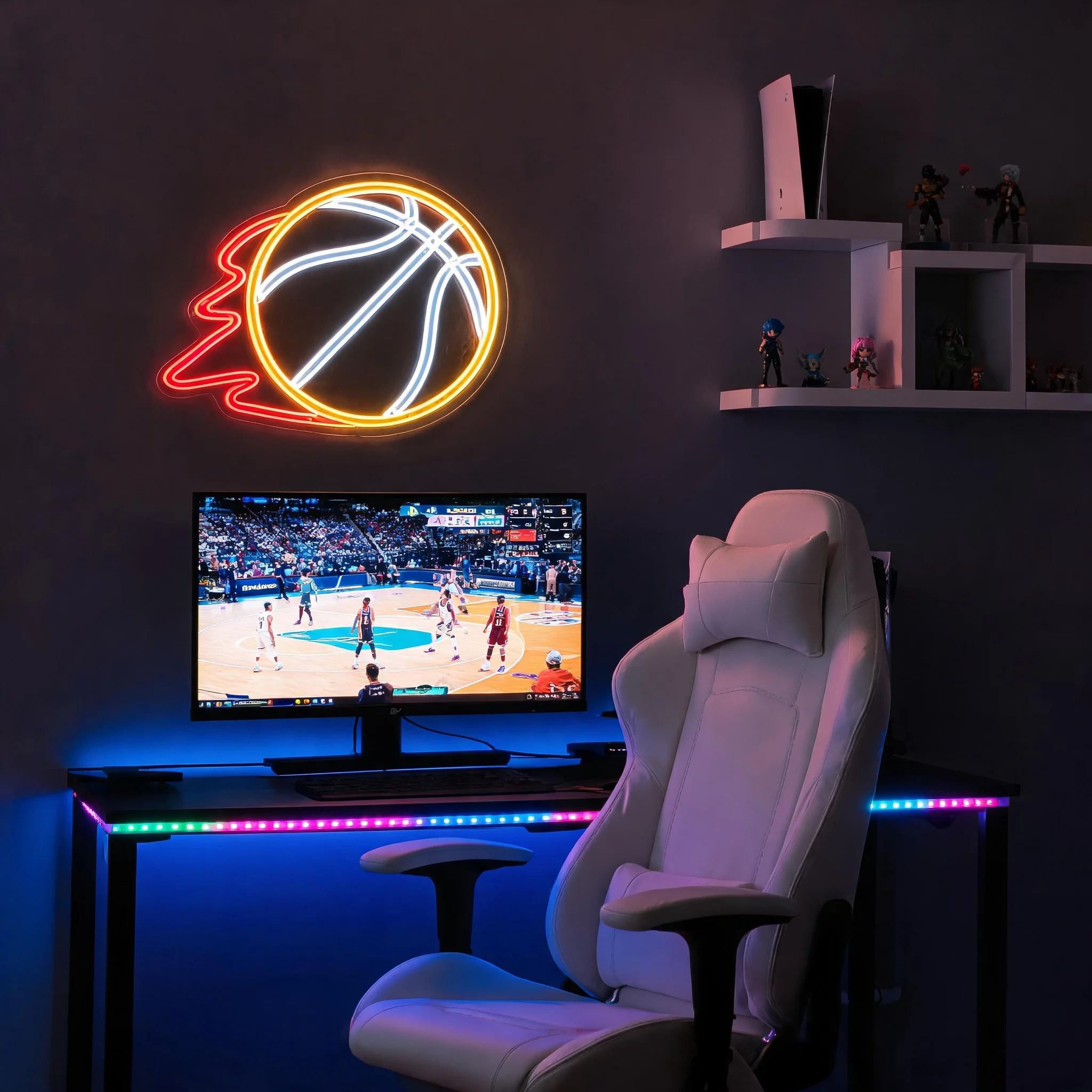 Basketball Neon Sign Led Neon light for Boy Bedroom Game Room Man Cave Home Decoration Birthday Gifts