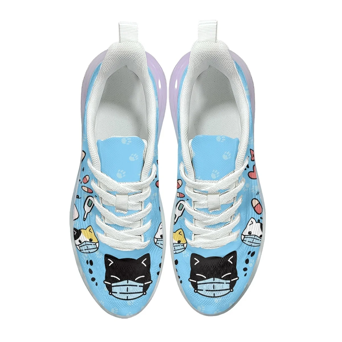 INSTANTARTS Cute Two-dimensional Cat Mask Pill Surgical Scissors Women's All-match Fashion Breathable Sneakers Zapatos De Mujer