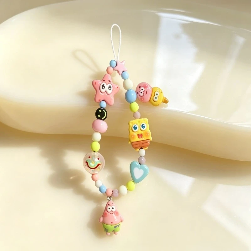 Cute SpongeBob SquarePants Hand Drawn Phone Lanyard Anti-lost Camera Strap Decorative Hanging Chain Portable Phone Ornament - view 3