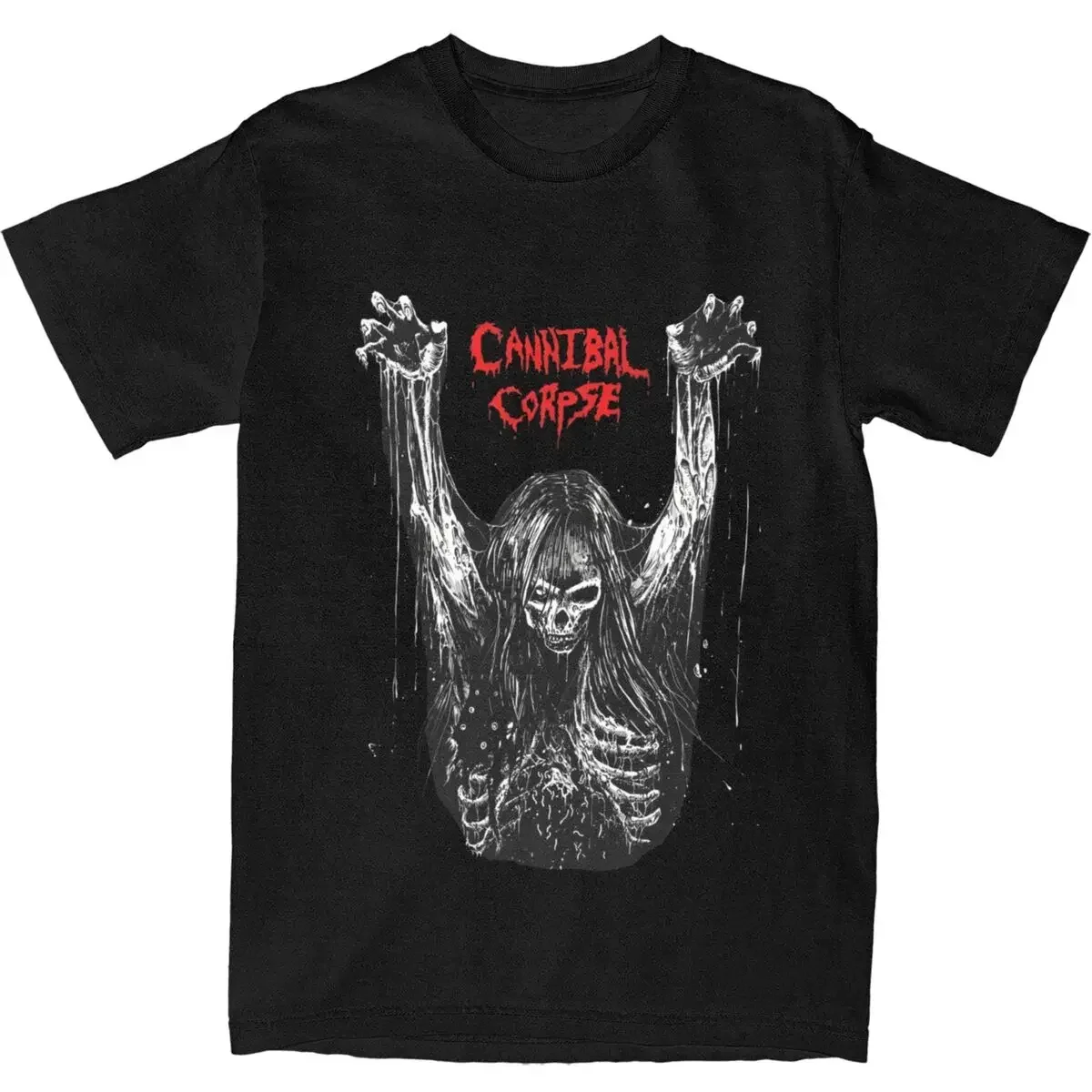 Death  Band T-Shirt Cannibal Corpse Power Harajuku T Shirts Y2K Casual Tops Summer Cotton Round Neck Plus Size Clothing