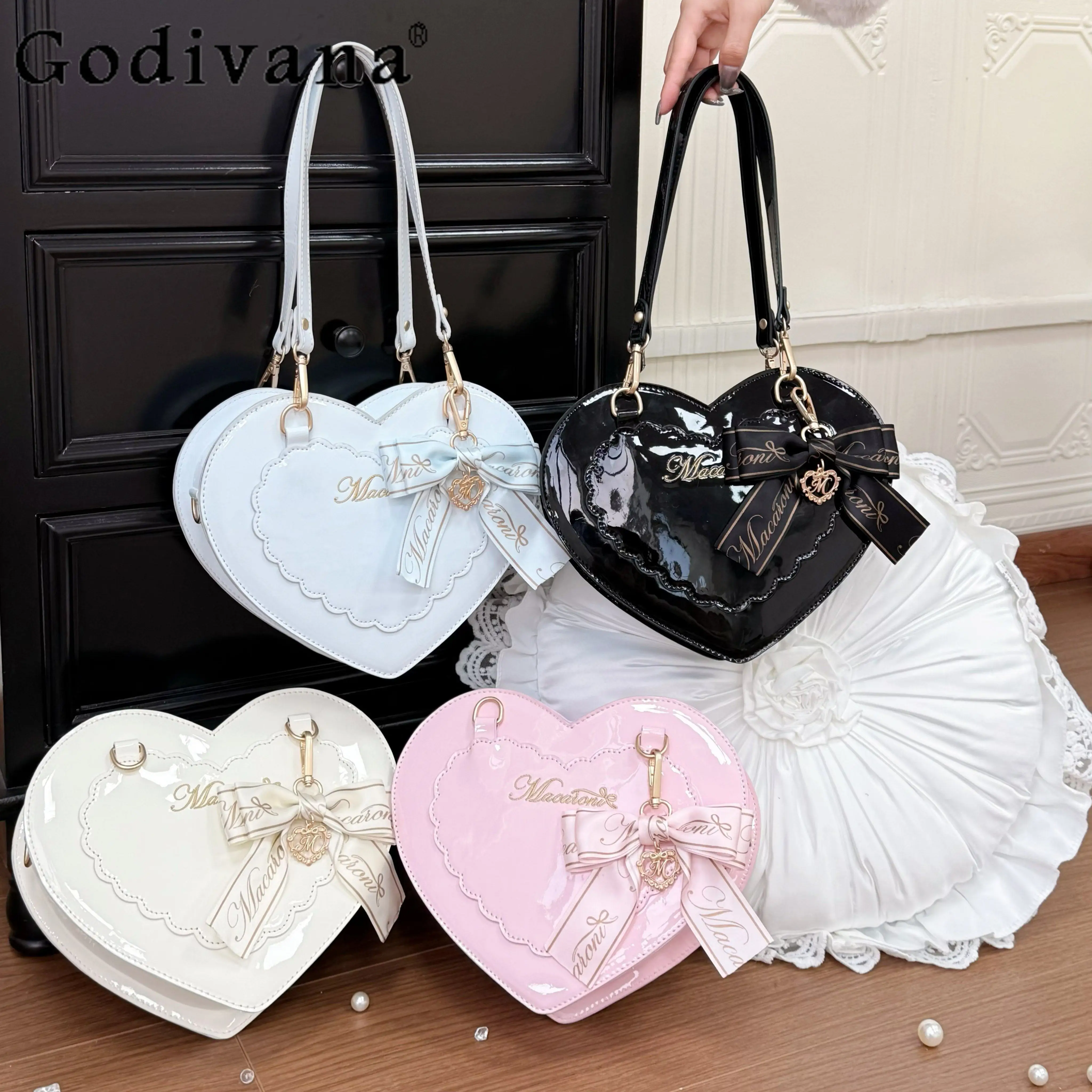 

Оригинальная японская сумка-клатч в стиле Лолита для женщин и девушек, милая элегантная розовая сумка через плечо, сумка-мессенджер, новинка 2026 года