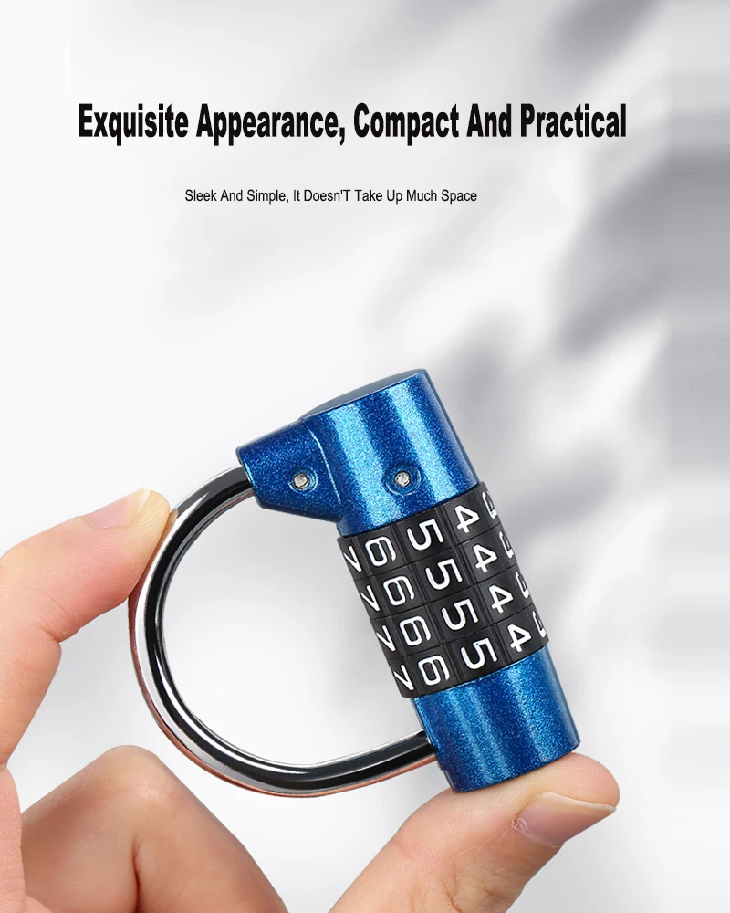 4,5 Digit Number Combination Travel Password Lock Combination Padlock Zinc Alloy 3 Colors Coded Lock Security Safely Code New
