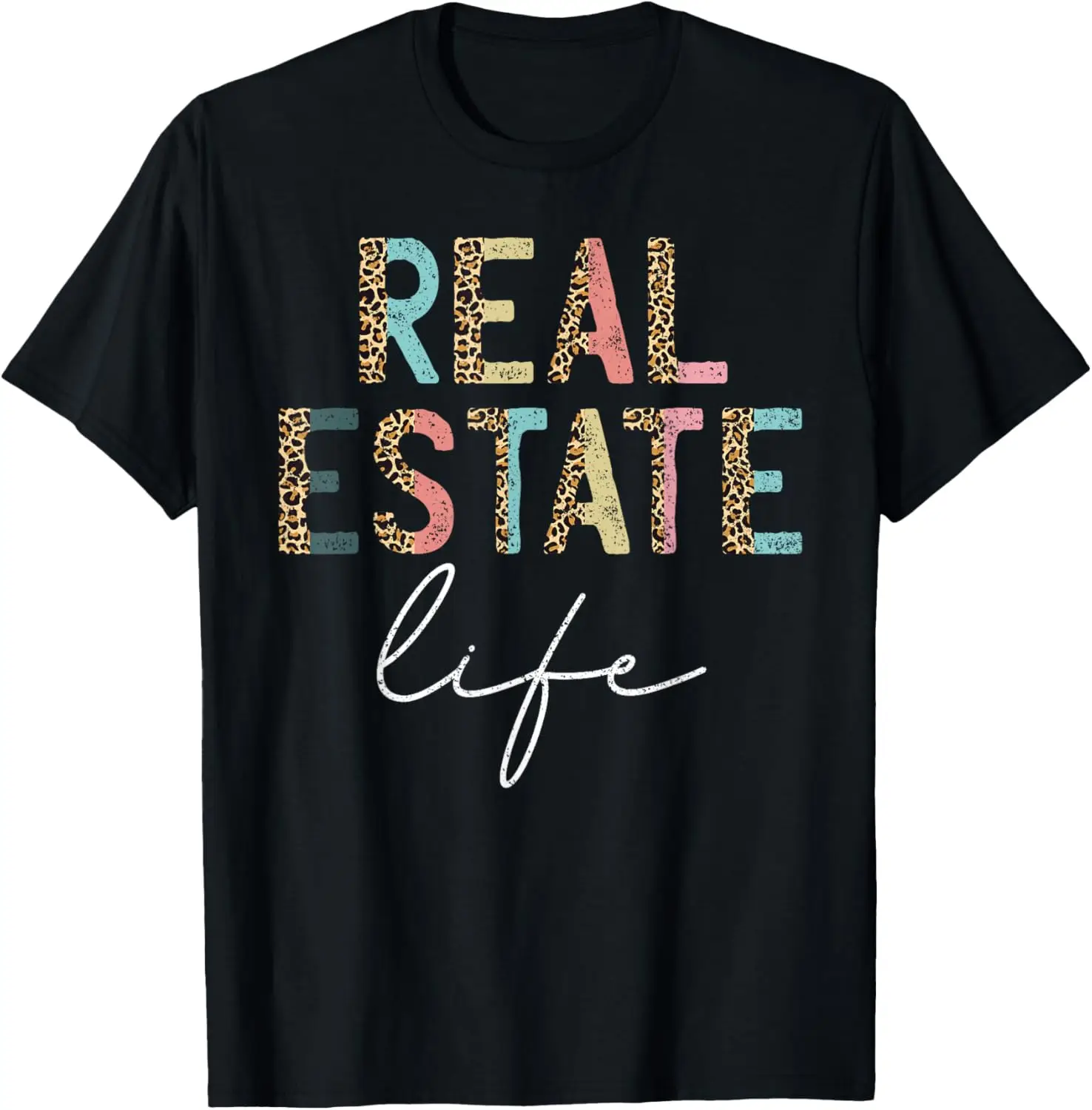 Leopard Real Estate Life Agent Realtor Investor Home Broker T-Shirt