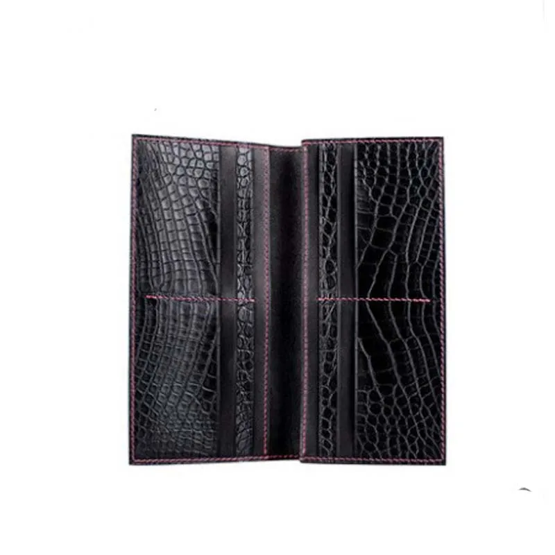 gete The new  Man's leather wallet long leather business crocodile leather wallet