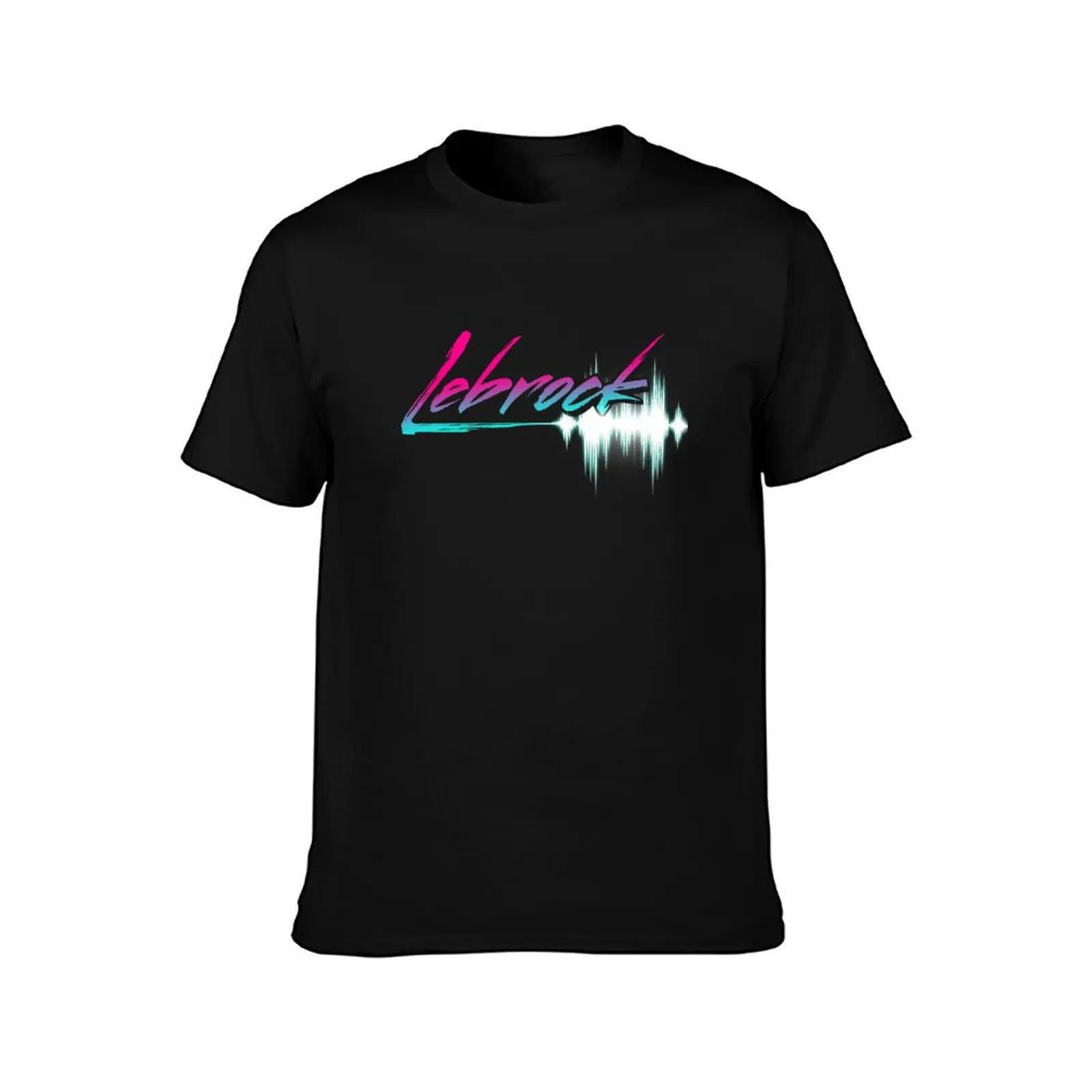Lebrock Waveform Logo T-Shirt Basic Simple Design Short Sleeve Shirt T-Shirt