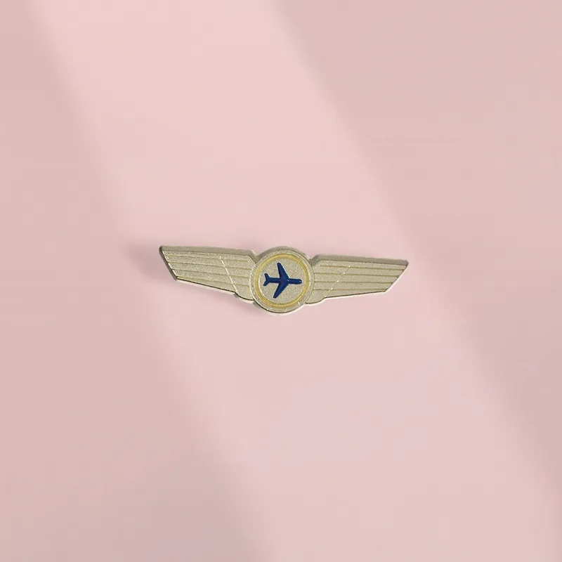 Pilot wing shaped brooch retro metal badge jacket backpack hat clothing pin accessories