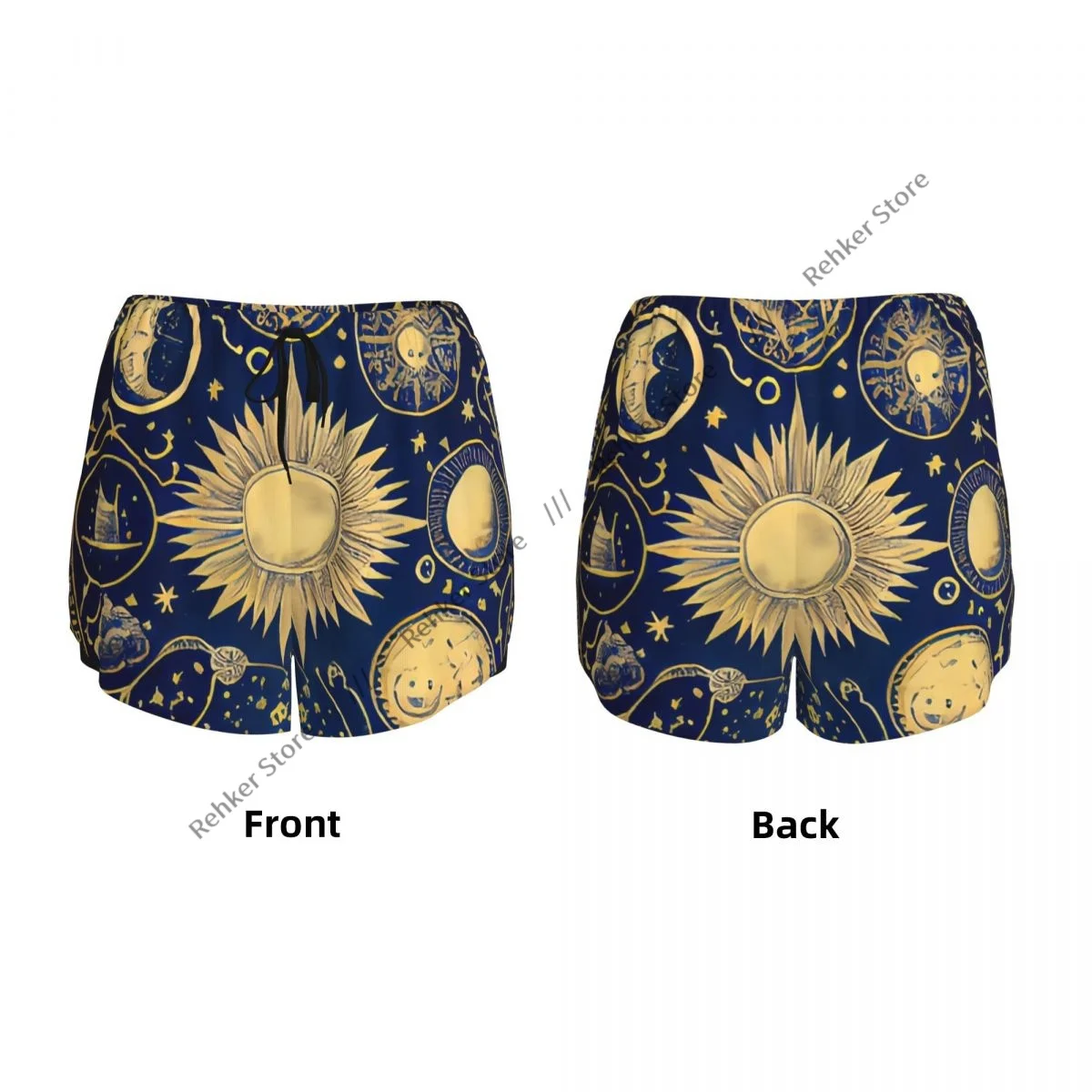女性用 アスレチック ショーツ ヴィンテージ 天文学 天体 ランニング ヨガ フィットネス 速乾性 バドミントン トレーニング ポケット付き