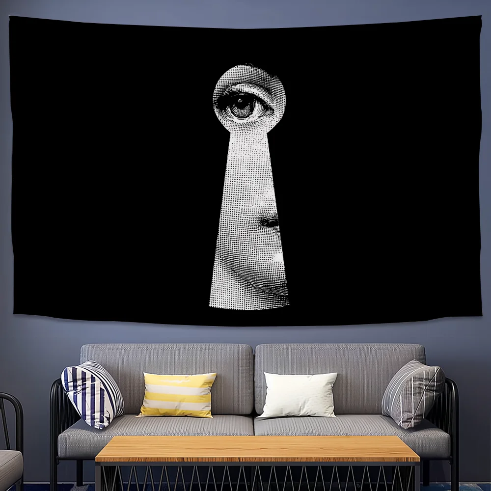 Customize Artist P-Piero Funny F-Fornasetti Tapestry Background Hanging Cloth Bedroom Tapestry Room Decor Aesthetic Tapestry Wal