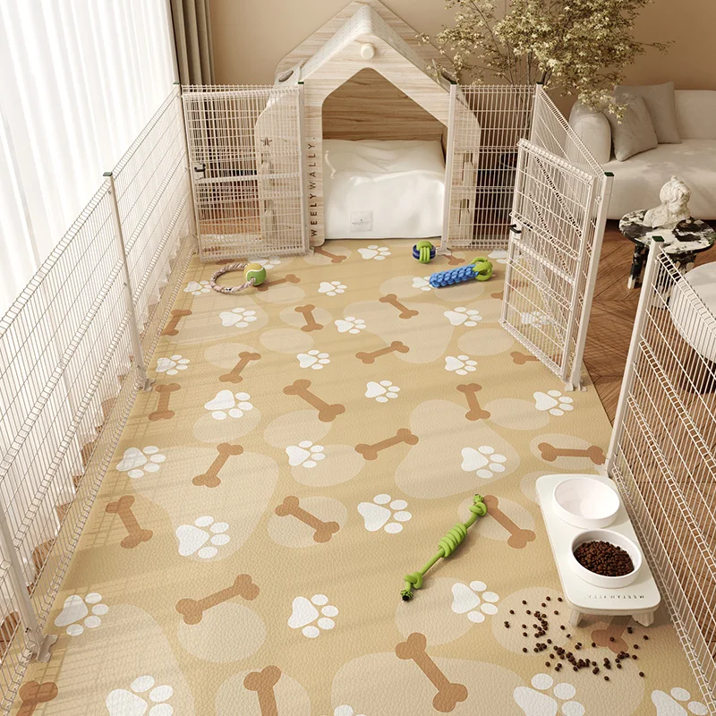 Pet Waterproof Floor Mat Home Pvc Leather Rug Large Area Anti-oil Anti-fouling Carpet Cartoon Cute Balcony Thickened Carpets