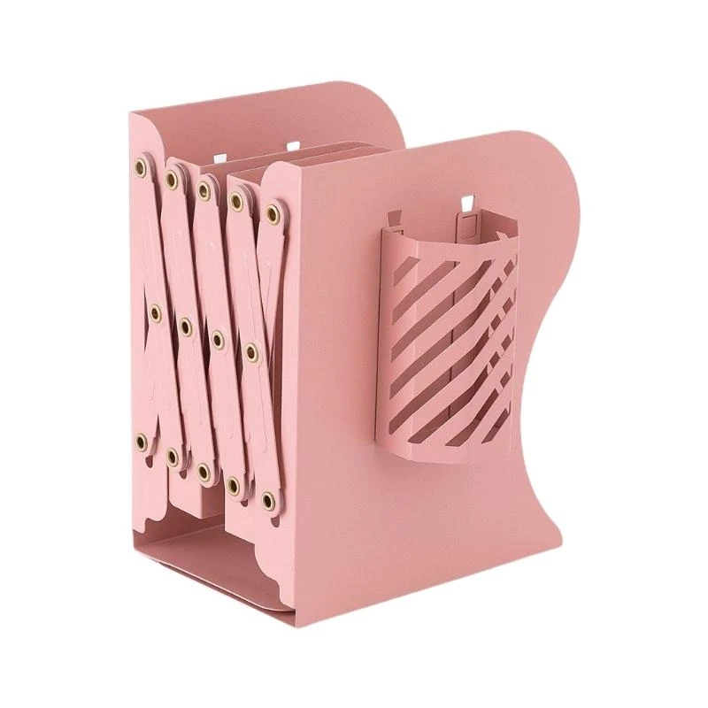 Y5LB Adjustable Bookends Anti-Slip Metal Book Stoppers Holders for Bookshelves