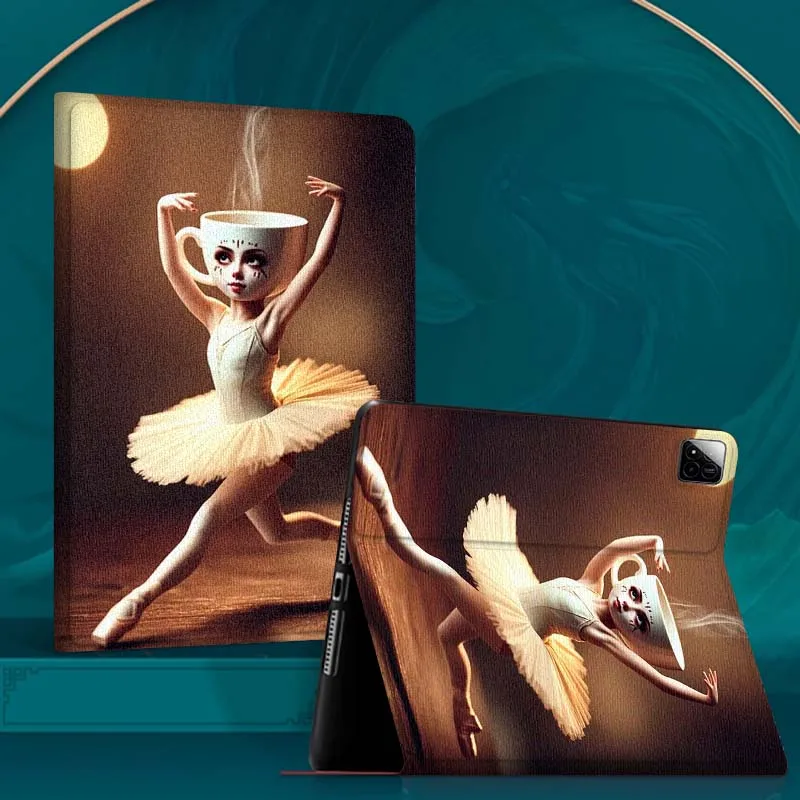 

Cartoon Balerina Capucina Art Tablet Case For Xiaomi Redmi Mi Pad 4 5 6 6s 7 7s SE Pro 2 11 Plus Max 12.4 11.2 12.5 8.7 inch