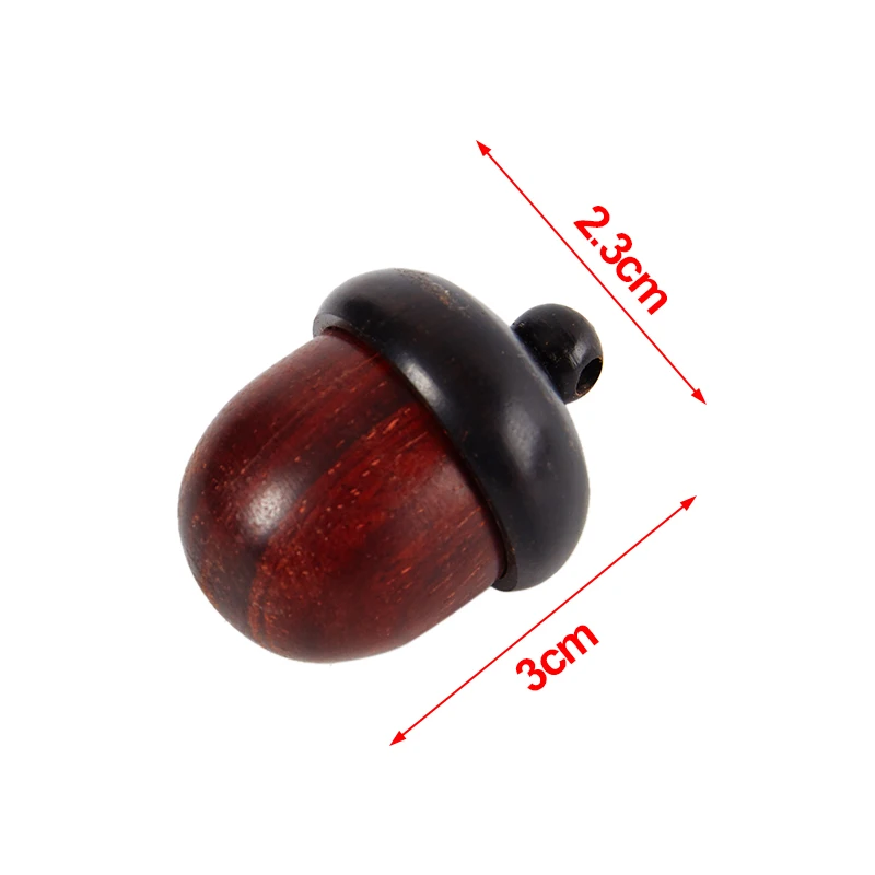 1 Pcs Solid Wood Medicine Pill Box Mini Sandalwood Rescue Wooden Case Outdoor Tablet Container Acorn Shape Granule Storage Box