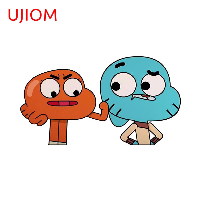 UJIOM 13cm Darwin Gumball Tear Anime Wall Stickers Sunscreen Graffiti Baby Nursery Room Surfboard Decal Amusing Home Decor