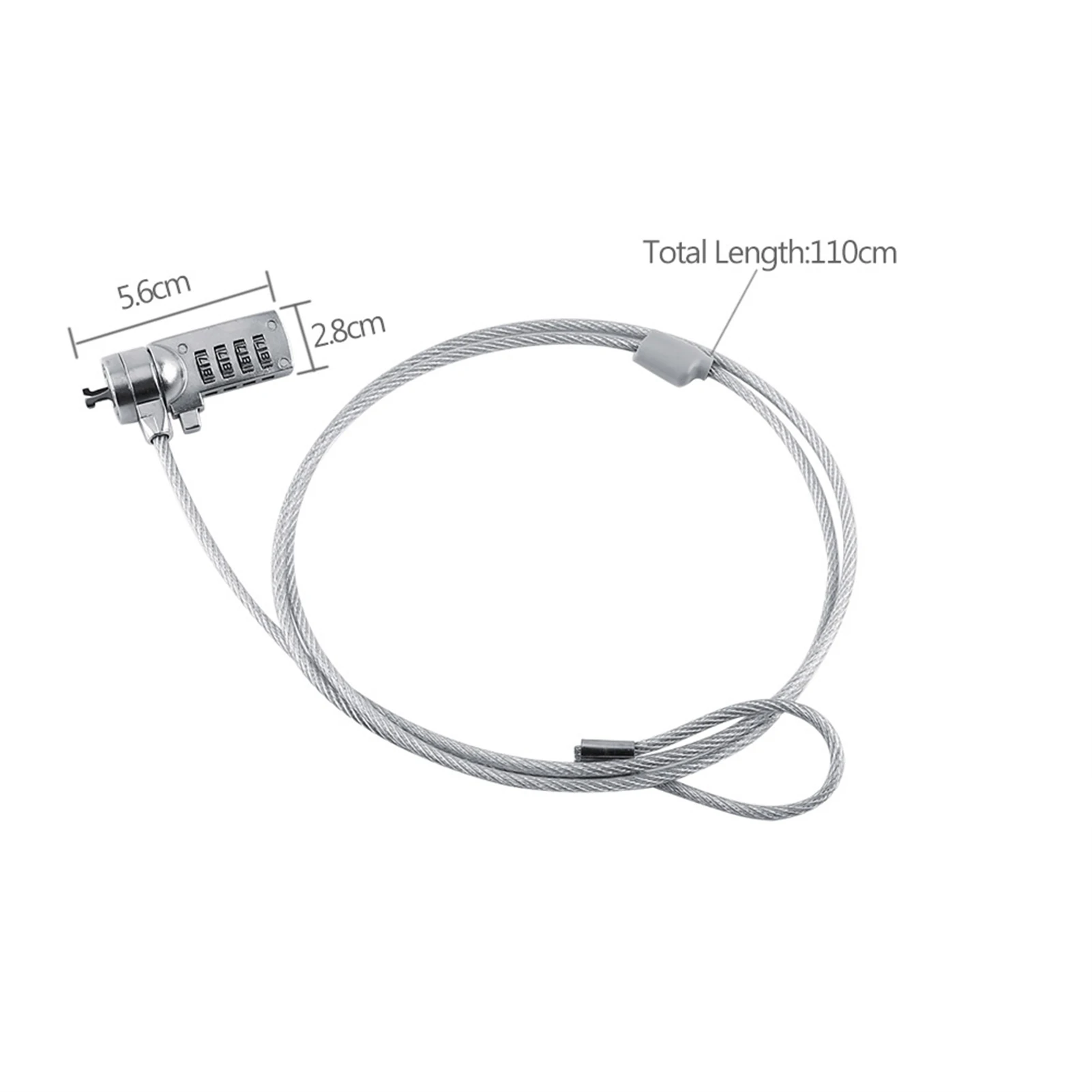 Laptop Theft Deterrent Laptop Combination Security Lock Cable Chain Theft Deterrent 4 Digit Password For Notebook PC Lock Cable