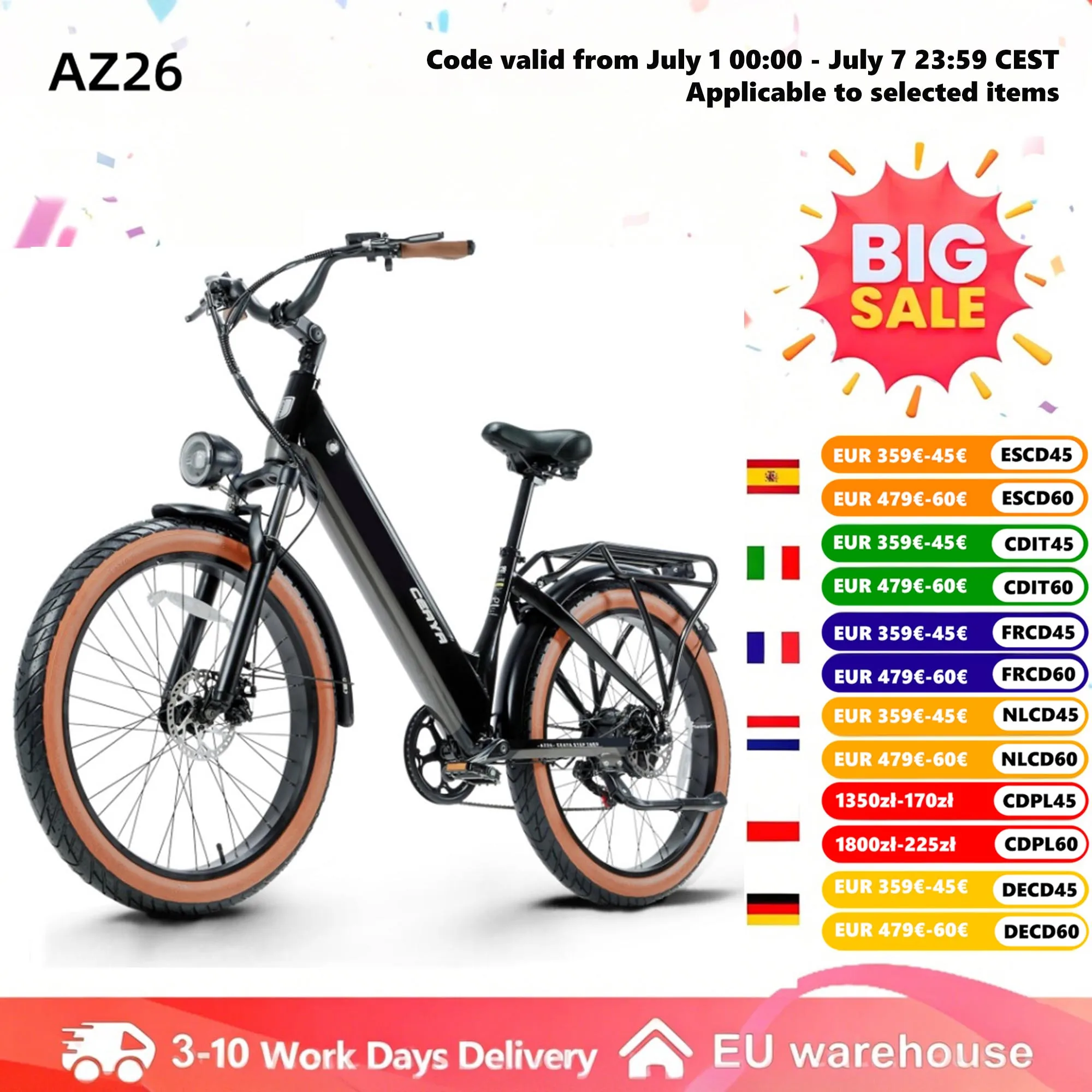 CEAYA AZ26 Elektrofahrrad für Erwachsene, E-Bike mit 48V20AH Akku …