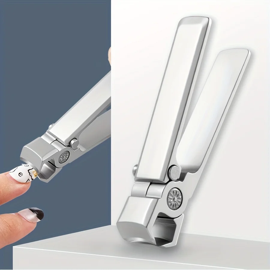 

Stainless Steel Nail Clippers, Wide Jaw, Concave Blade Edge, Unscented, Ideal for Thick Fingernail and Toenail Trimming