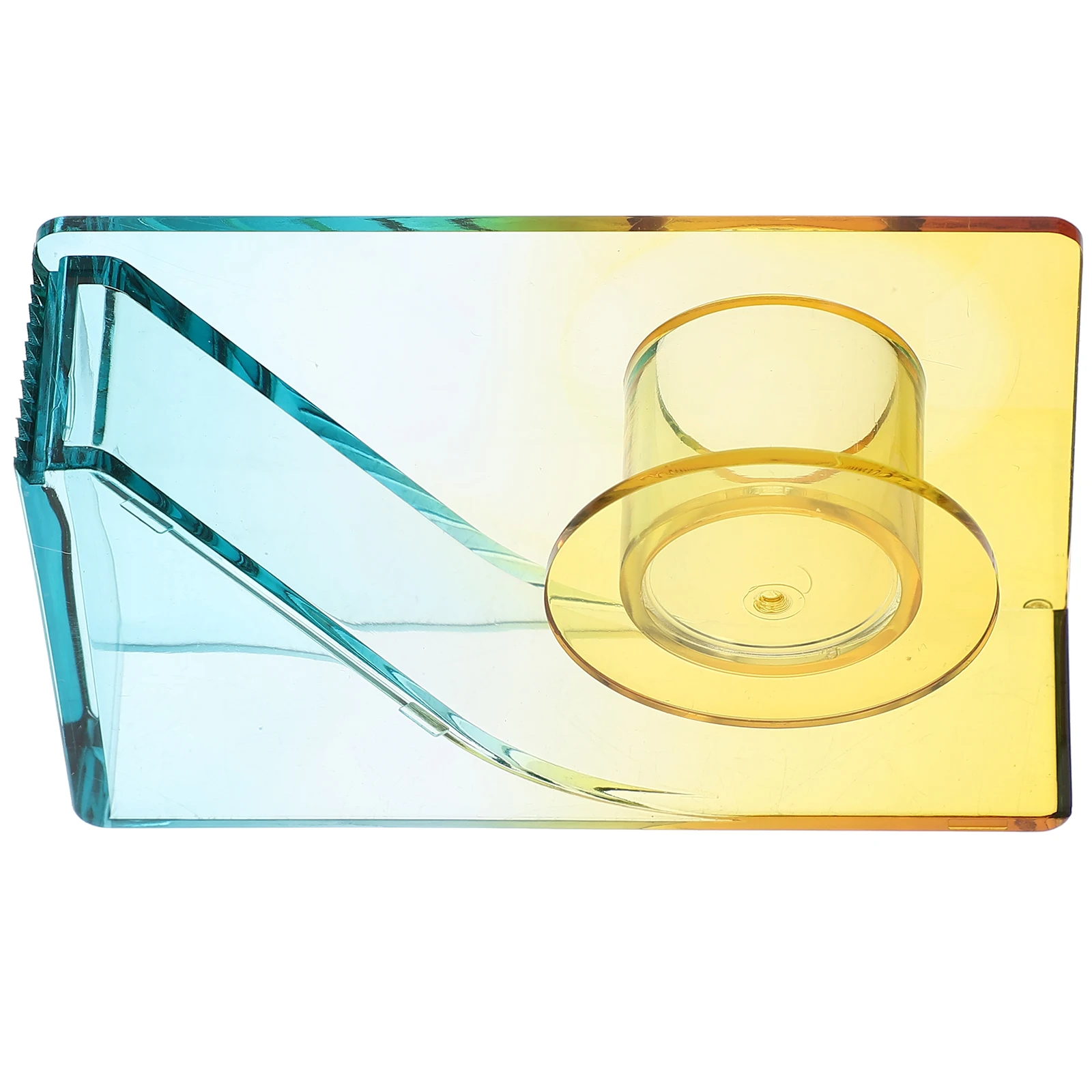 Mini Tape Dispenser Red Blue Gradient Small Size Desktop Office Packing Refillable Plastic Storage Portable Holder