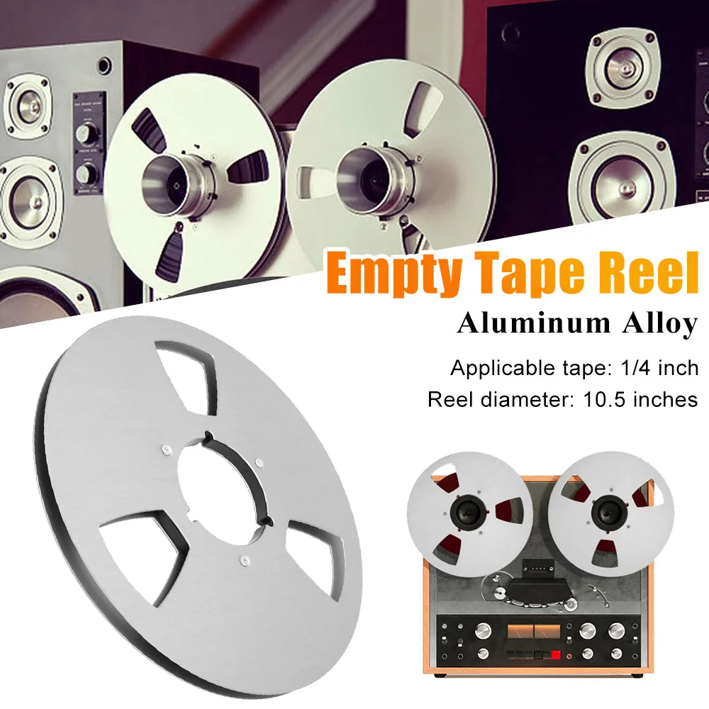 

NEW 1/4 10.5 Inch Blank Tape Reel Aluminum Alloy 3 Holes Empty Tape Reel Revive Tape Recorders Replacement Opening Machine Part