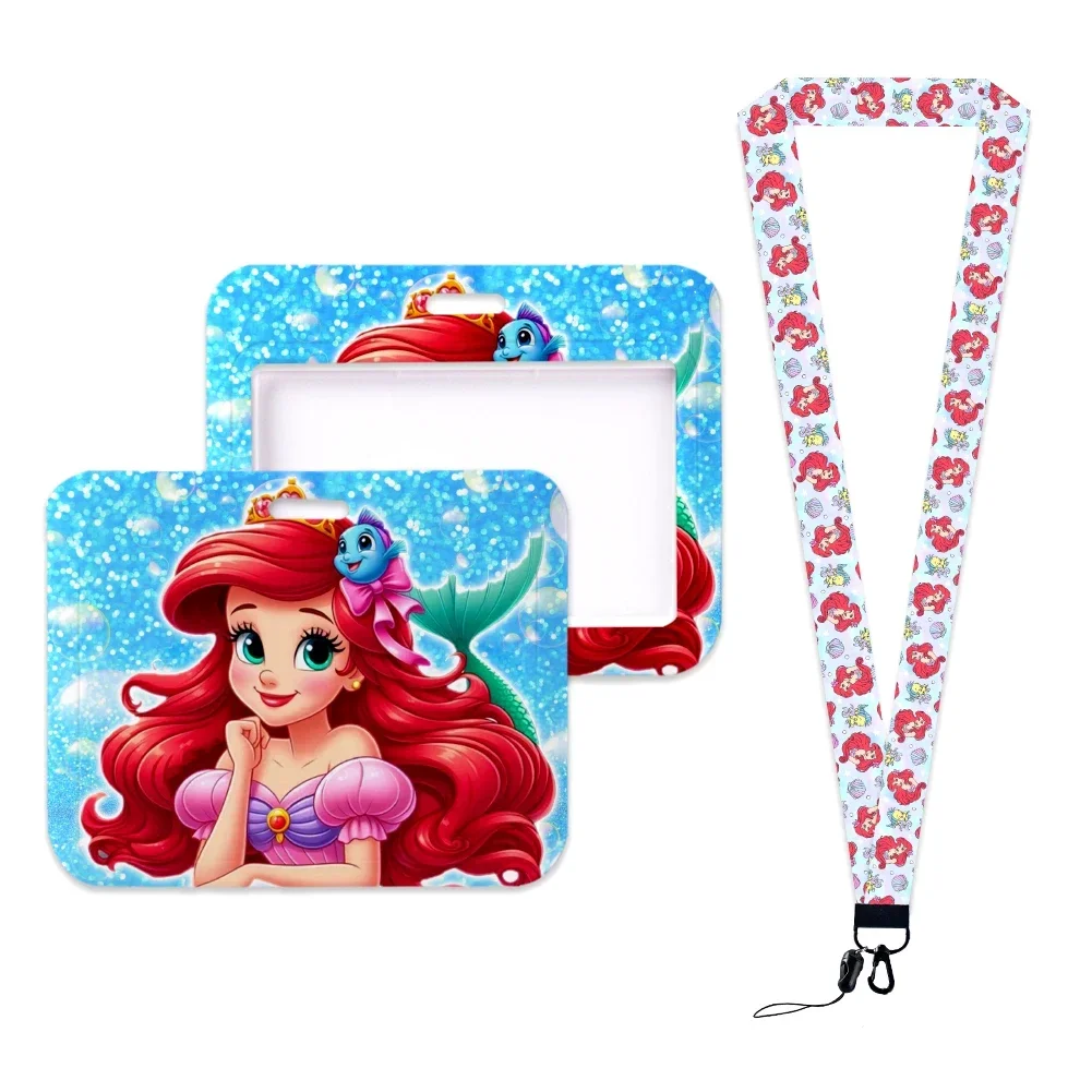 

Disney The Little Mermaid Princess Neck Strap, ID Card Holder, Polyester Lanyard Keychain, Badge Holder, Accessory Gift