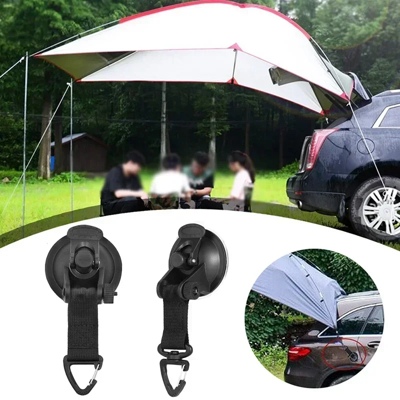 1/2PCS Suction Cups Camping Set Cup Hooks Multifunctional Suction Tents Suction Cup Hooks Extra Strong Car Cups