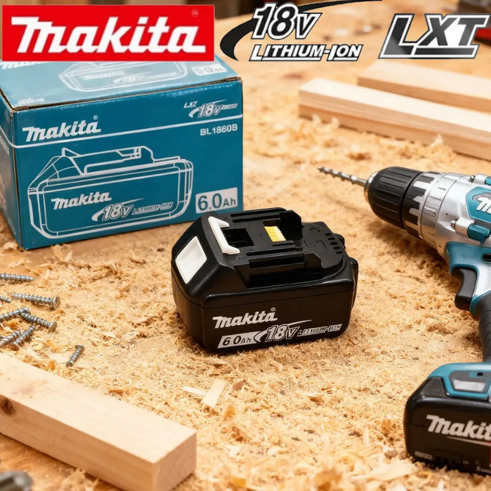 Batterie DHL Makita 18V 6,0Ah, batterie rechargeable au lithium-ion d'origine, 18V 6000mAh, batterie de remplacement BL1860 BL1850 BL1860B
