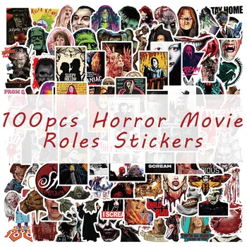 50/100 Stuks Gemengde Horror Film Thriller Karakter Halloween Stickers Diy Speelgoed Auto Gitaarkoffer Sticker Graffiti Sticker