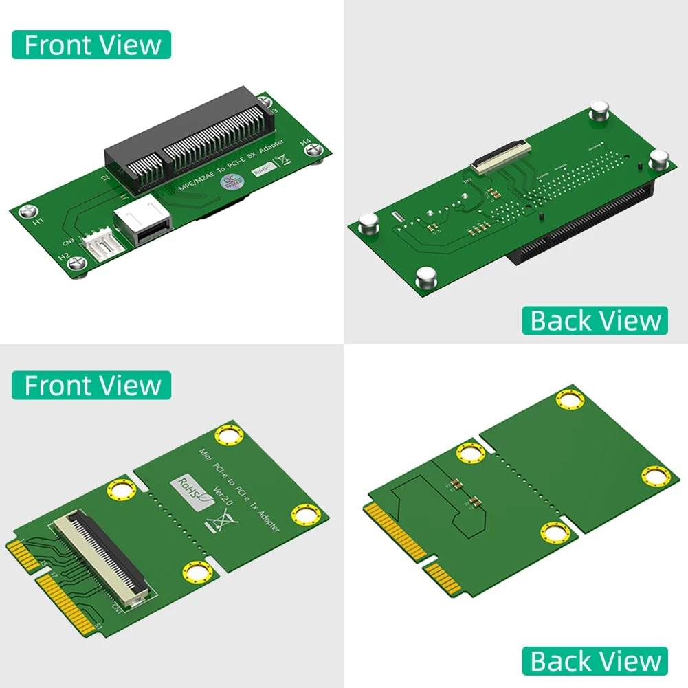 Mini PCI-E To PCI-E 8X Adapter Extension Cable With High Speed FPC Cable For PCIE Test Extender Durable , B