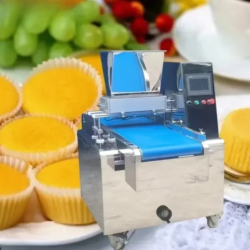 2026 Automatic Cake Filling Machine for Sponge Cake Cup Cake 6 Nozzle Filler for 400x600mm Tray Commercial Bakery Equipment