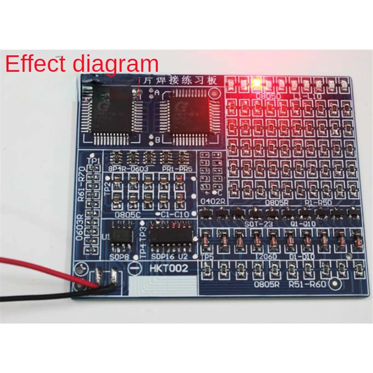 SMD Component Welding Practice Board Kit fai da te Skill Training Board Led Transistor Set Practice