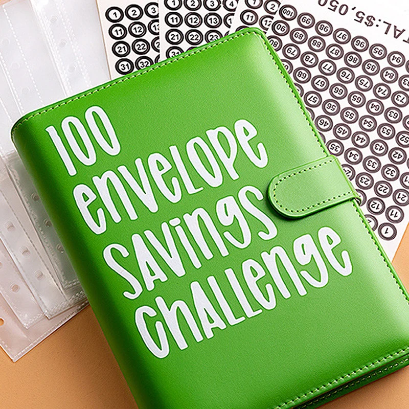 Envelope Challenge Binder com Envelopes em dinheiro, Envelopes em dinheiro, Binder orçamento, maneira fácil e divertida de economizar, $5.050, 100