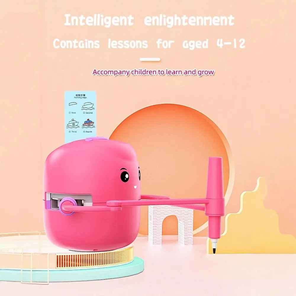 Drawing Robot for Kids Interactive Educational Drawing Robot Voice Interaction Montessori Drawing Learning Toy Children's gifts