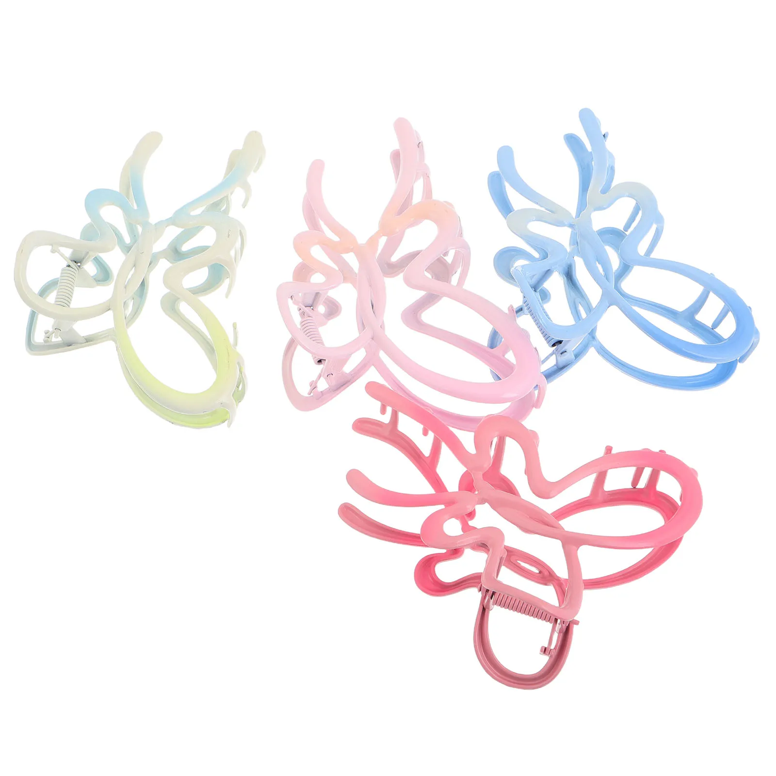 

4Pcs Metal Hair Claw Clips Vibrant Color Big Jaw Clip for Long Thick Hold Styling Headdress for Women Daily Wear