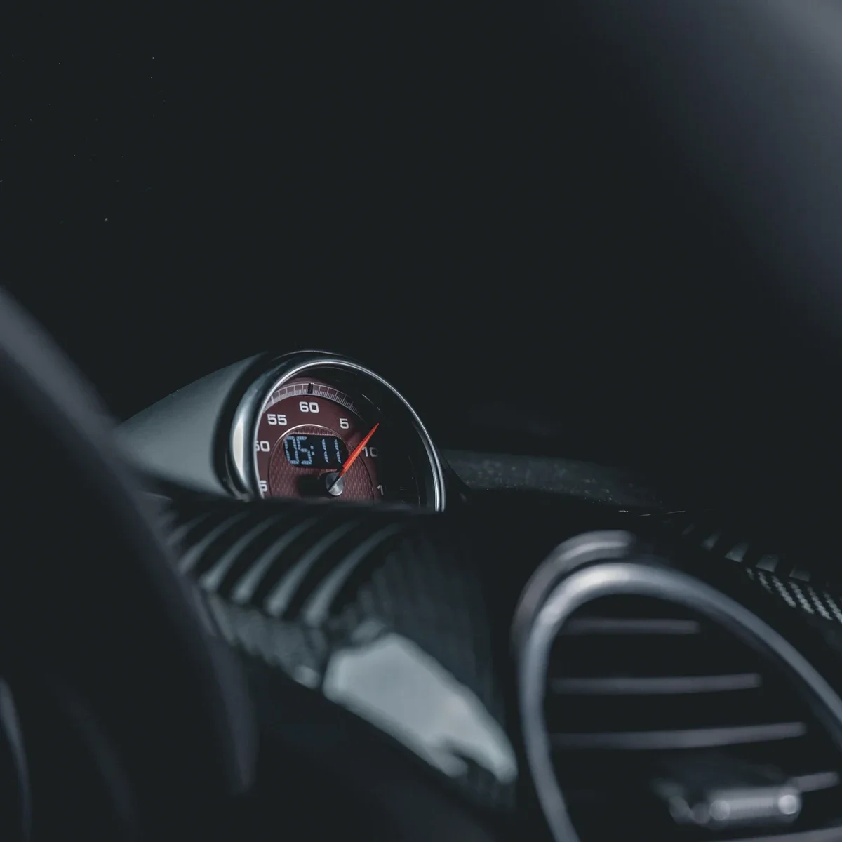 Car Accessories For Porsche 718 Stopwatch 2016-2023 Decoration Clock Time Car Interior Center Dashboard Plug Play