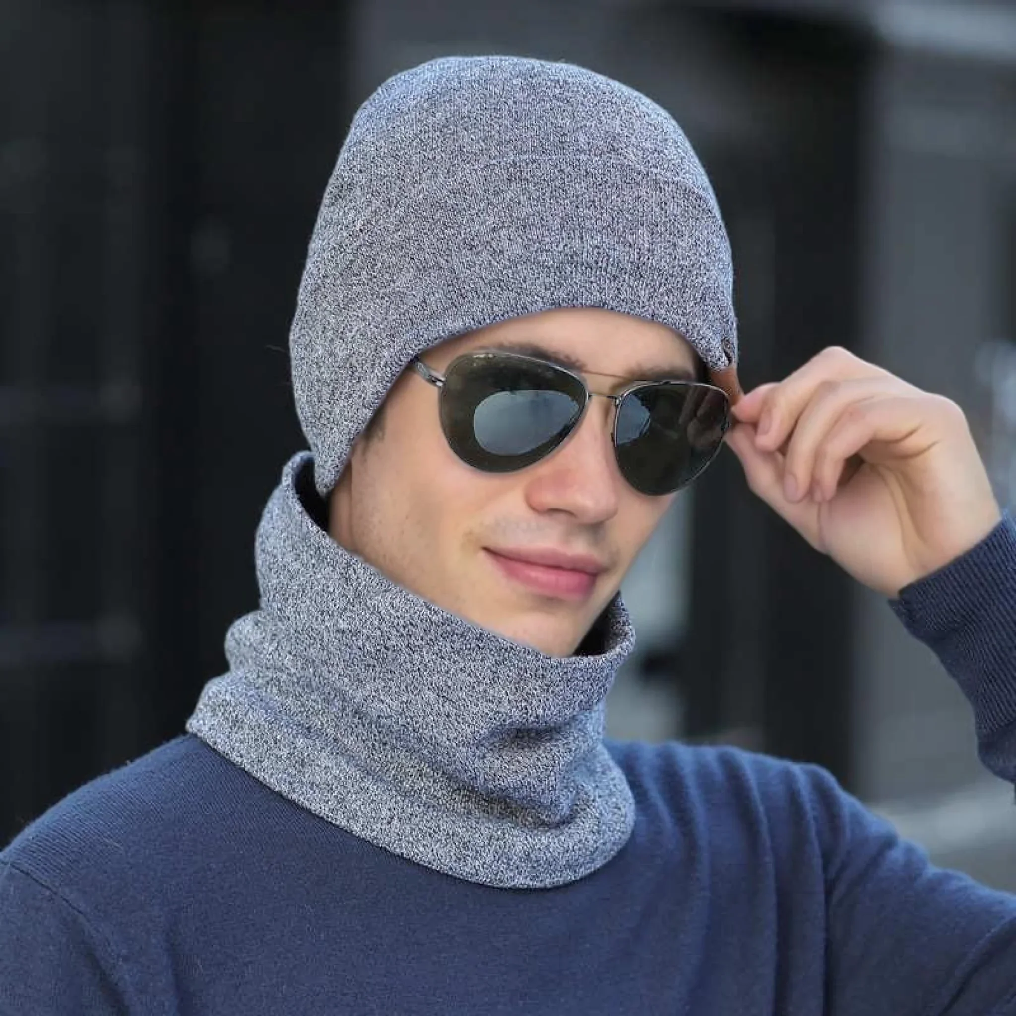 جديد أزياء الرجال محبوك قبعة أفخم الفراء اصطف قبعة تدفئة دعوى دعوى قبعات الشتاء الأنيقة الترفيه قبعة قبعة #3