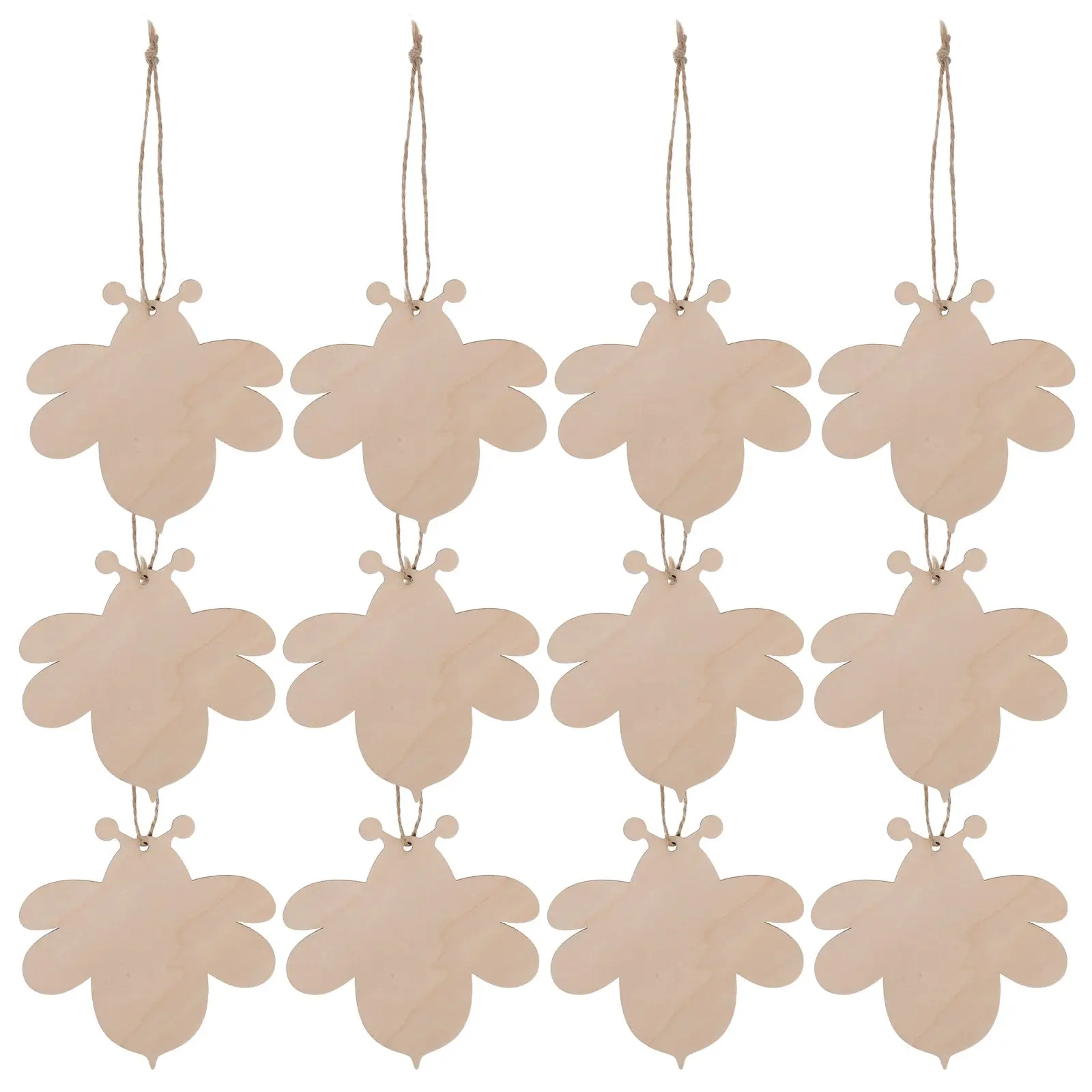 

20pcs Blank Animal Decoration Wood Bee Ornaments DIY Craft Party Supplies Tags Wooden Bees Birthday Wedding Decor