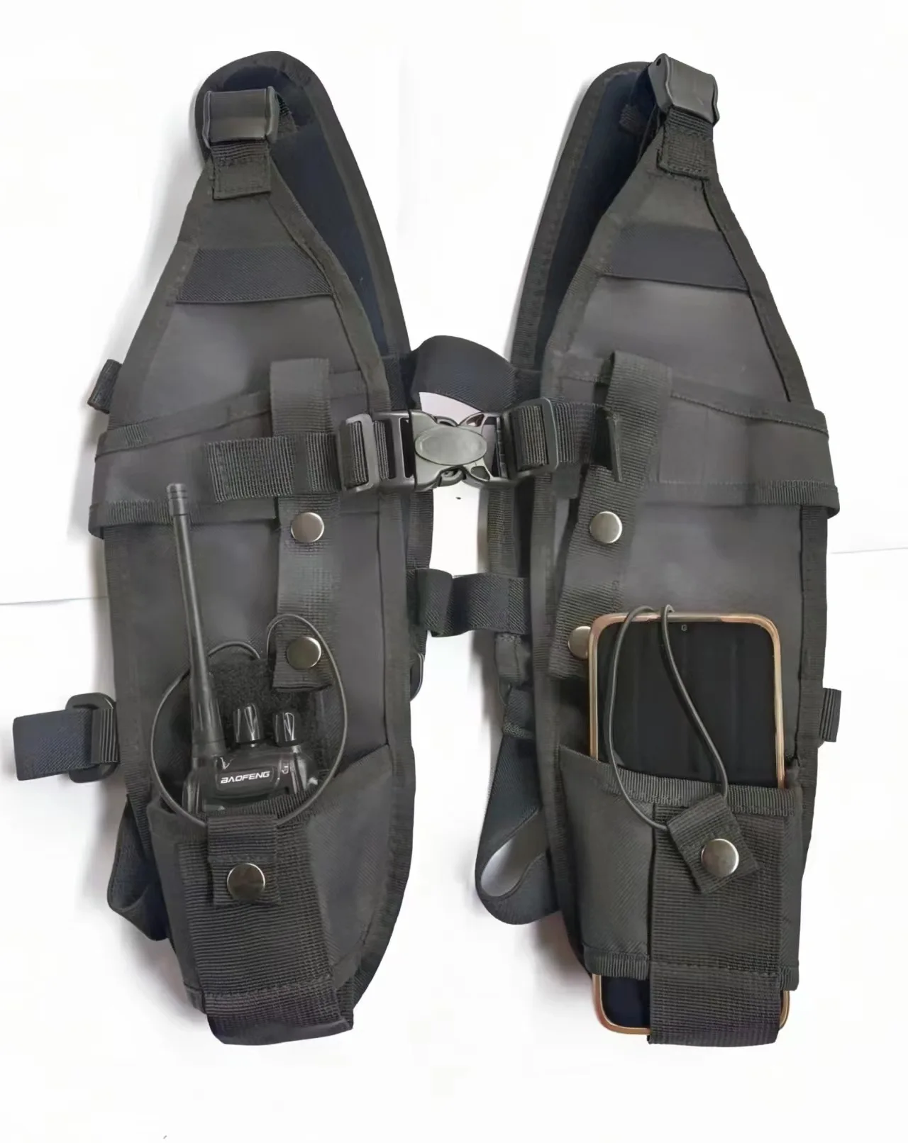 

Тактическая нагрудная сумка-чехол для рации Baofeng, многофункциональная сумка на два плеча, сумка для двухсторонней радиосвязи, Bolsa 가방