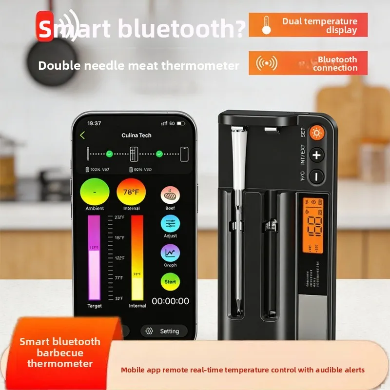 

Smart Oven Oven High Precision Digital Thermometer Meat BBQ Wireless Bluetooth Thermometer