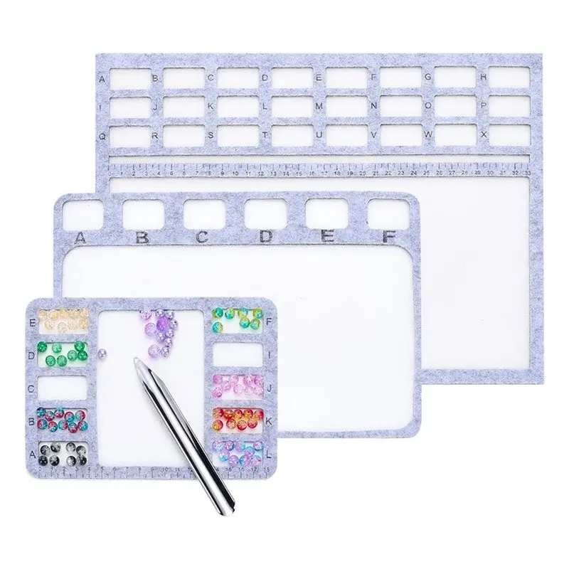 

ABLJ Alphabetic Scale Style Felt Bead Mat For Beading Treasure Seed Bead Board- 3 Design Options With Scoop Included