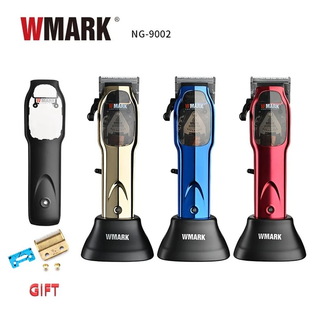 WMARK cortadora de pelo de alta velocidad NG 9002 para hombre maquina para cortar cabello profesional de 9000RPM y 9V con Motor magnetico Microchipped y soporte de carga novedad AliExpress 6