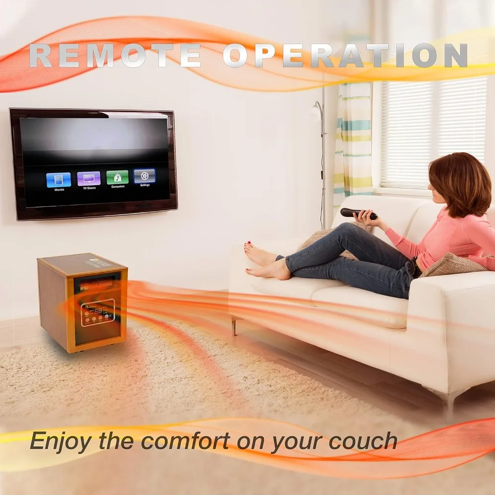 سخان Dr Infrared سخان مساحة محمول، أصلي، 1500 وات، كرز (عبوة من قطعة واحدة) #6