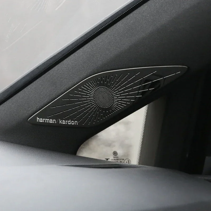 For Volkswagen VW Golf 8 MK8 2020-2022 2023 Car Interior Front A Column Frame Triangle Audio Speak Sound Ring Circle Trim Cover