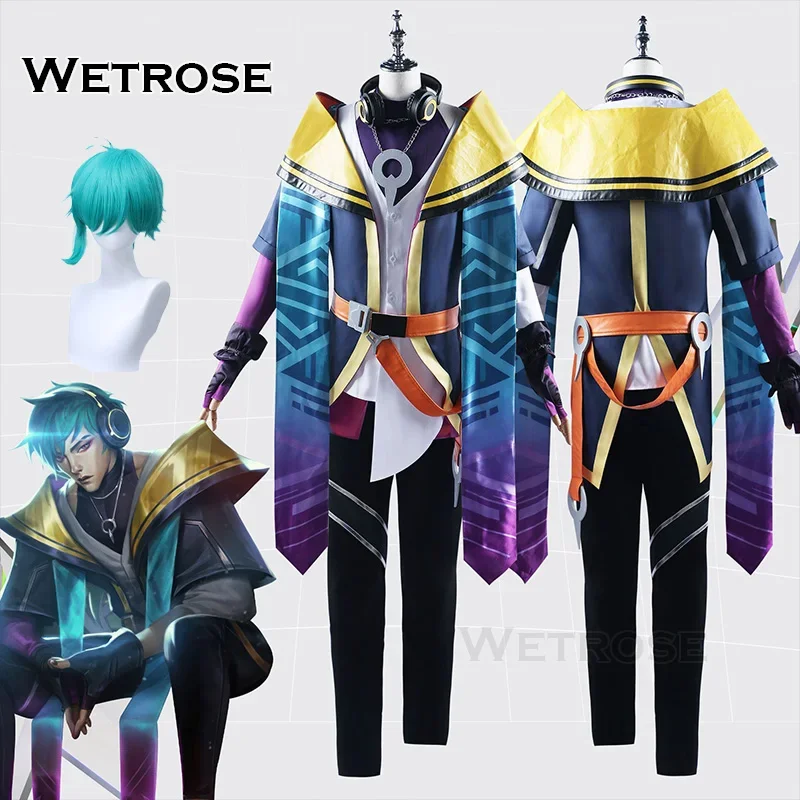 【Wetrose】In Stock Aphelios Heartsteel Records Cosplay Costume Heart Steel League of Legends Lol Cos Full Set Wig Halloween