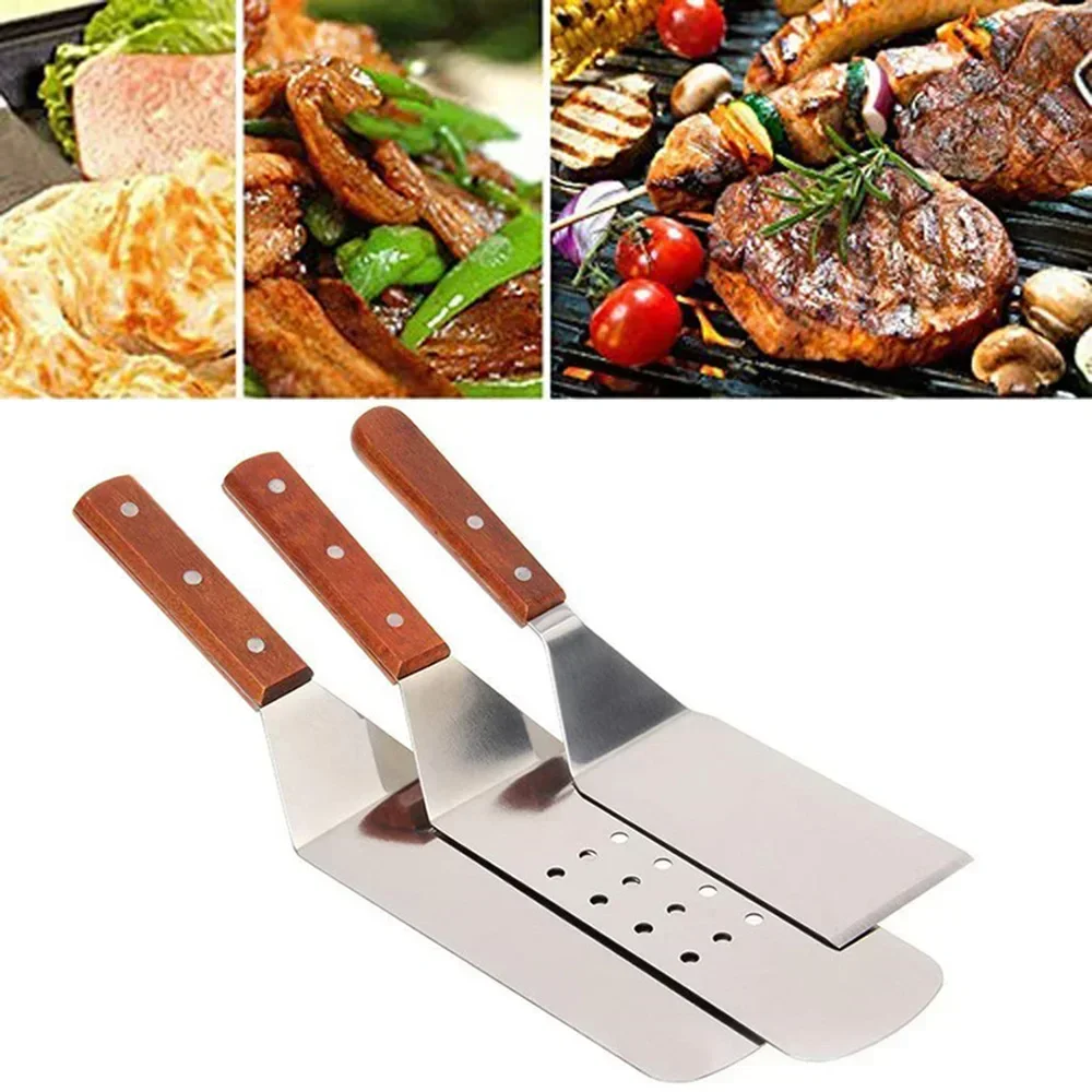 2027 For -Stainless Steel Cooking Spatula Kitchen Cookware Accessories Barbecue Tool Cooking Shovel Stainless Steel