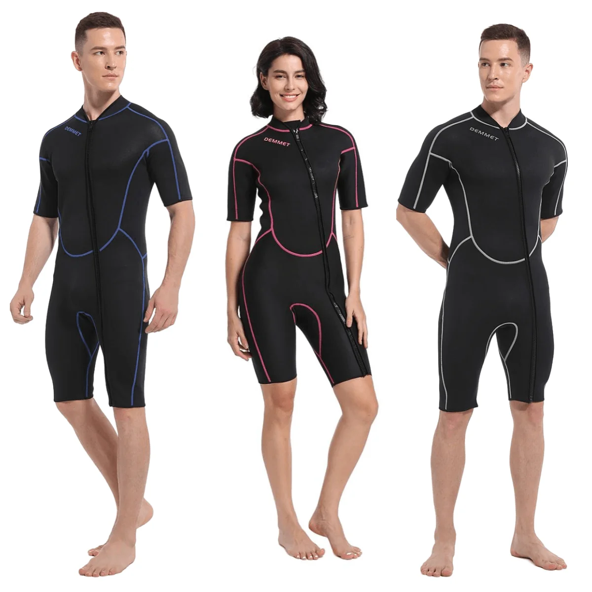 Adult Men Womens Diving Suit 3mm Shorty Wetsuit Neoprene Diving Suit For Snorkeling Swimming Surfing Canoeing 4XL Drop shipping image 2