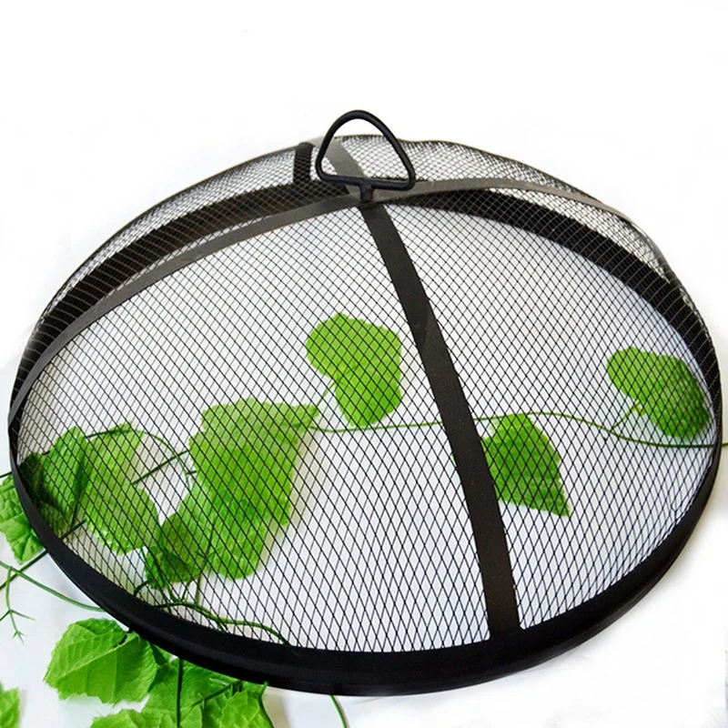 Fire Pit Spark Screen, Outdoor Fire Pit Screen Cover, Fire Pit Screen Round Cover Net, Fire Pit Cover For Backyard