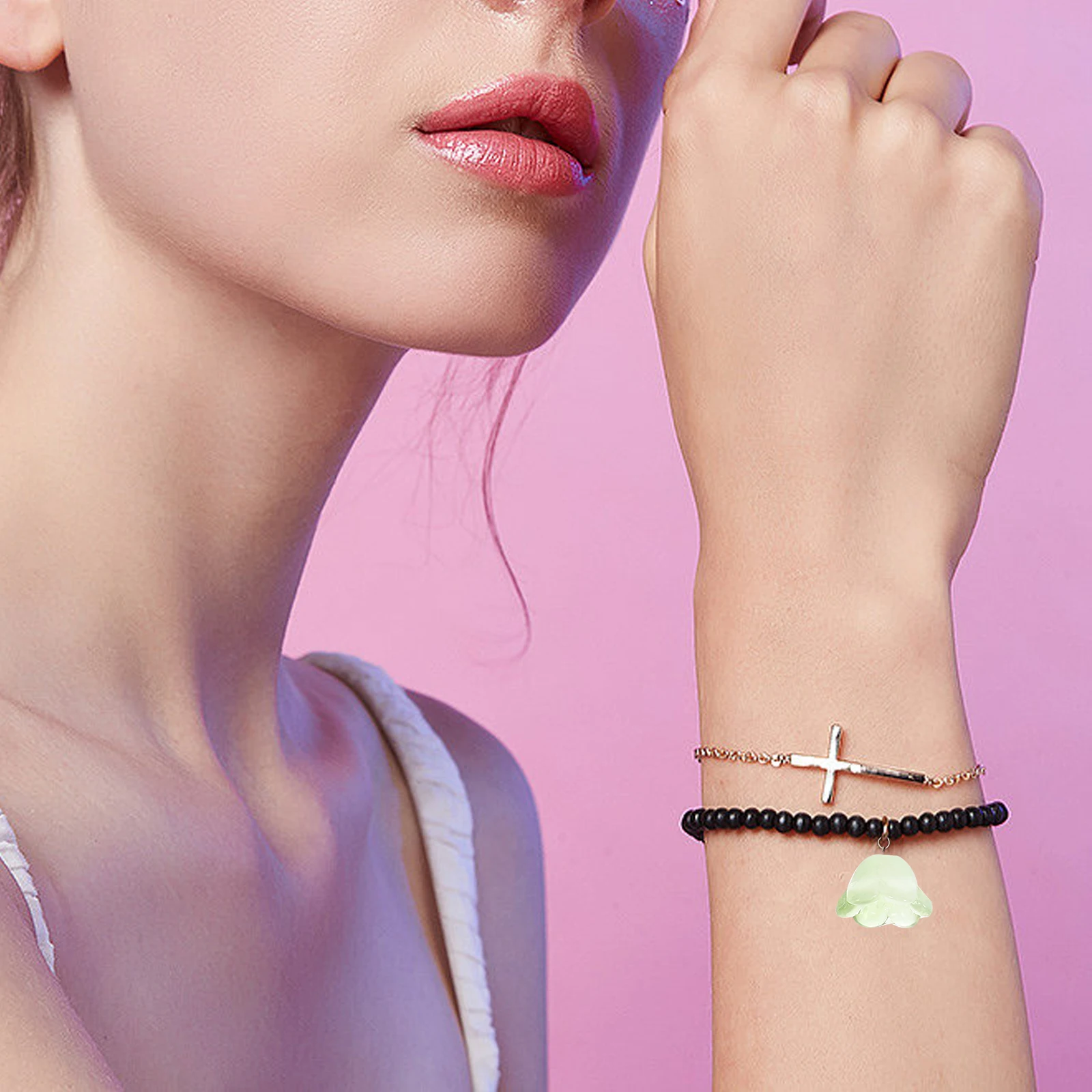 60pcs Jewelry Pendants Diy Glass Decorative Charms For Earrings Necklaces Bracelets Making Durable Glaze Material Lovely Dangle