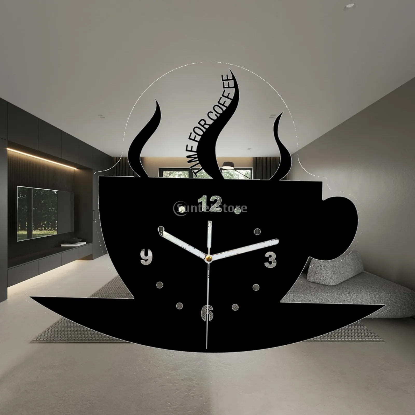 Wall Clock Lightweight Trendy Home Decor Quiet for Drawing Room Bedroom Cafe